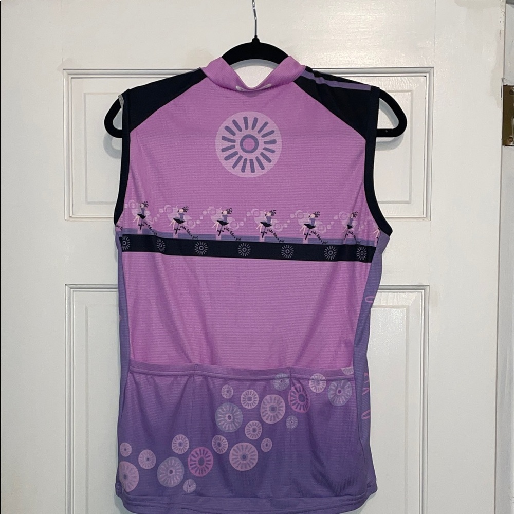 Purple Sleeveless Cycling Jersey - Picture 5 of 11